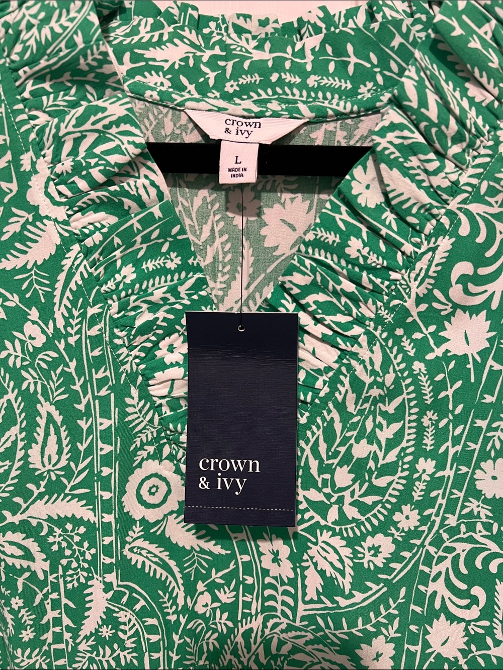 crown & ivy Green Paisley Print Midi Dress - Picture 2 of 7